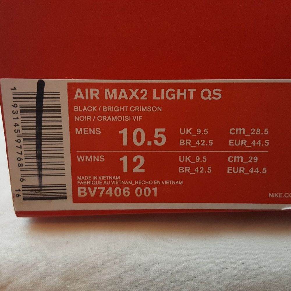Nike x Atmos Air Max 2 Light QS Shoes Size 10.5 - Picture 8 of 8